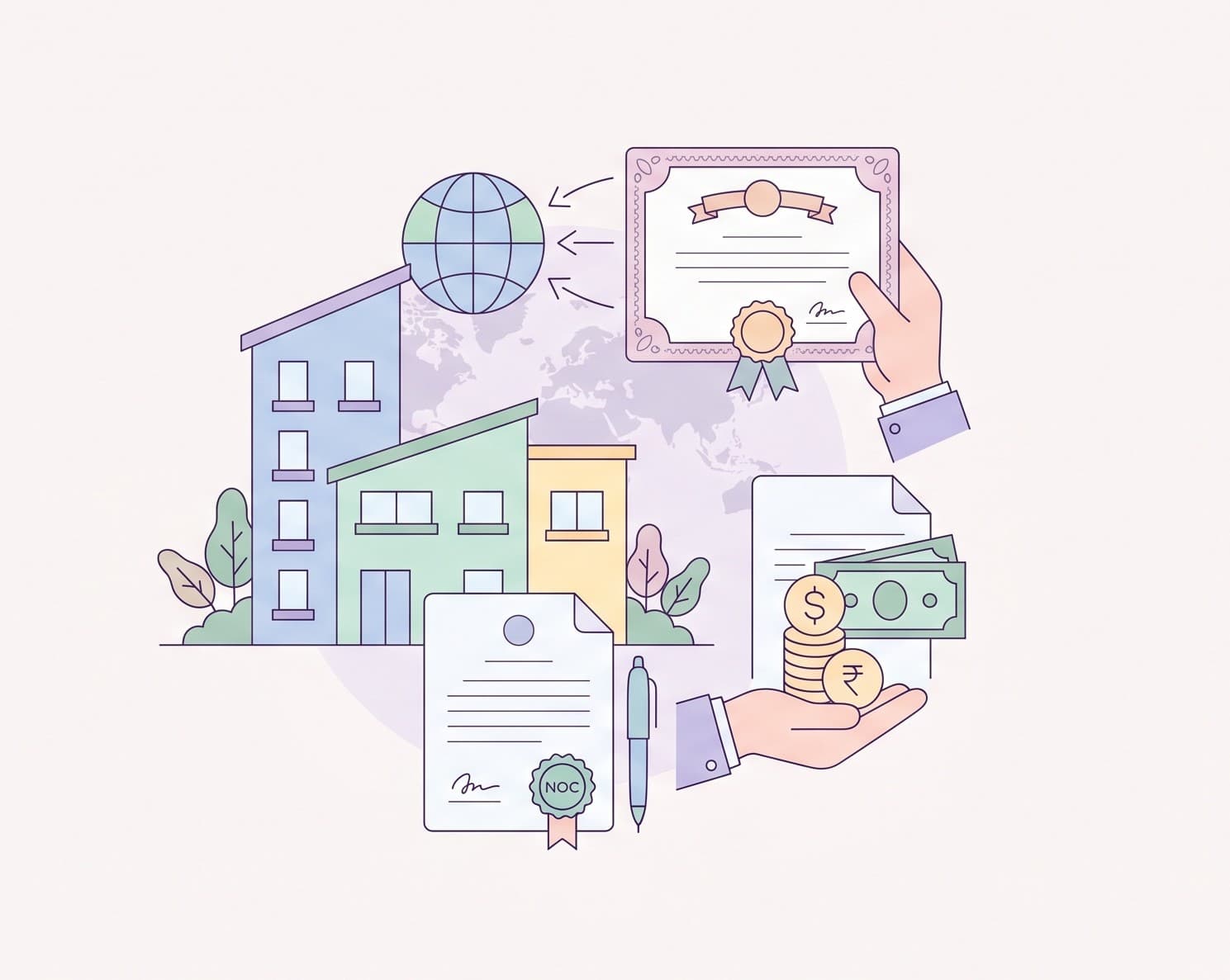 Society NOC, Transfer Fees, and Share Certificate Issues for NRIs
