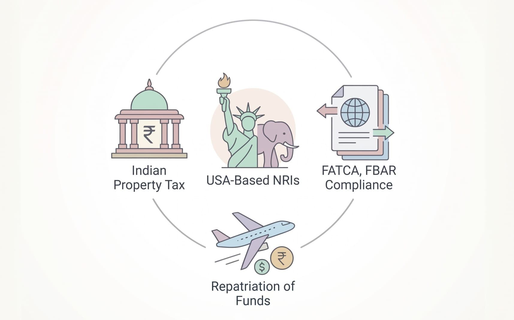 USA-Based NRIs — Indian Property Tax, FATCA, FBAR, Repatriation Guide