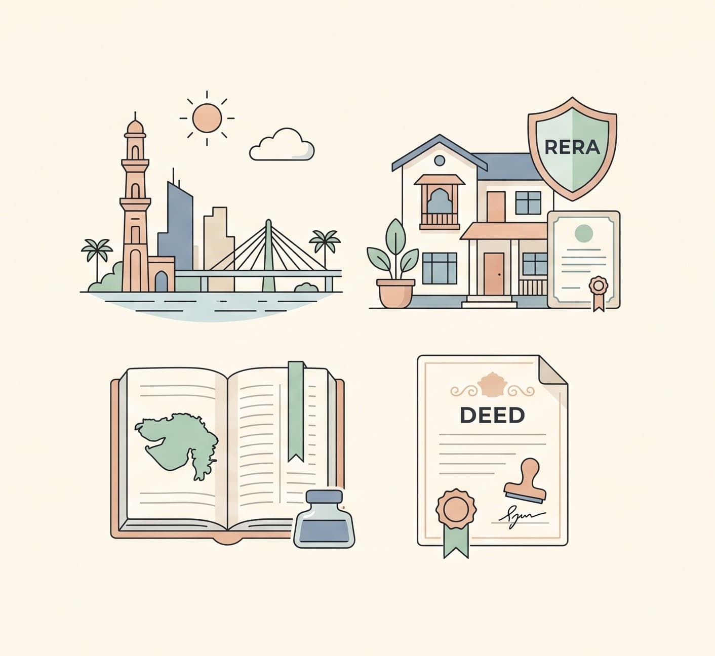Ahmedabad — NRI Property Guide (AMC, GUJ-RERA, e-Dhara, Stamp Duty)