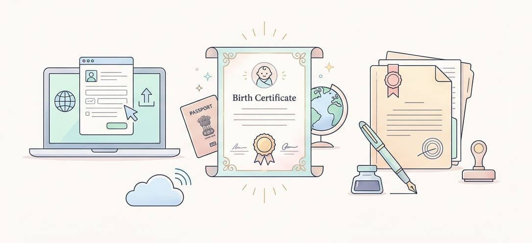 Online vs Offline Birth Certificate Application in India for NRIs